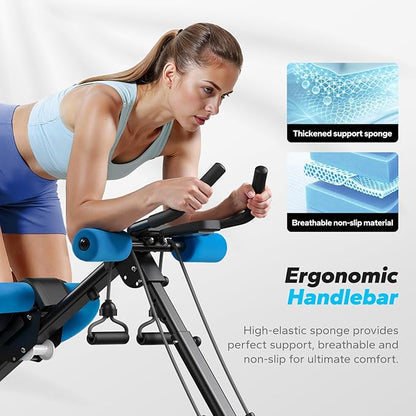 Lumanord™ Adjustable Ab Machine Full Body Workout for Home Gym Foldable Knee Protection