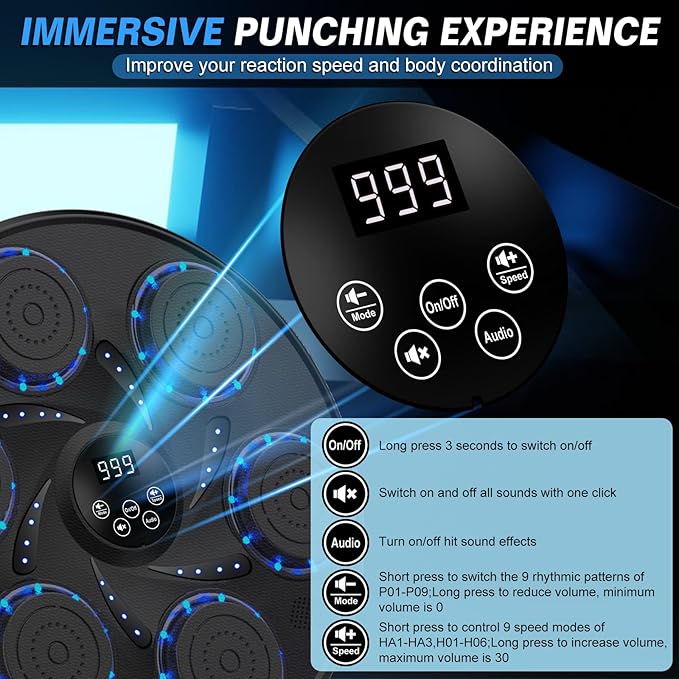 The Ultimate Boxing Machine Smart Bluetooth Boxing Machine Trainer with Boxing Gloves