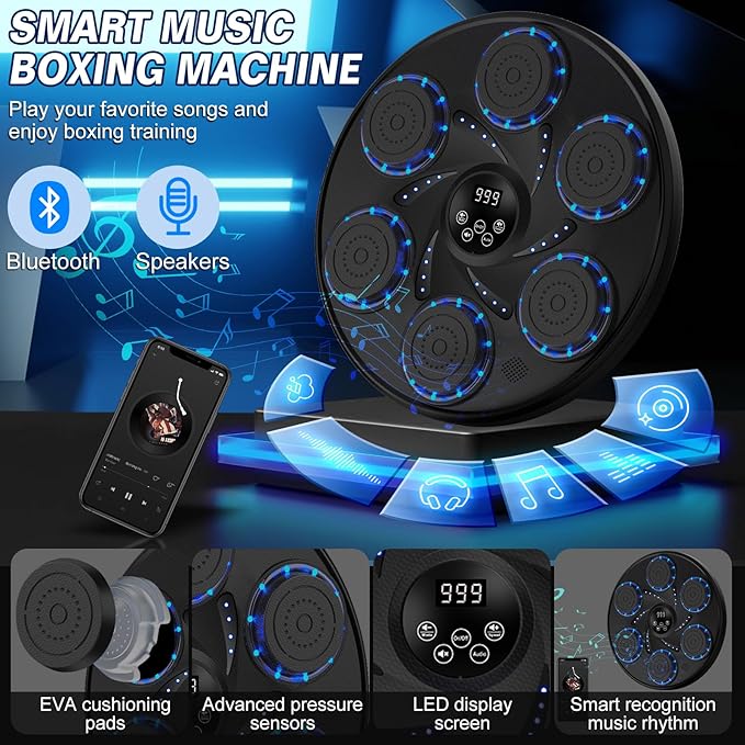 The Ultimate Boxing Machine Smart Bluetooth Boxing Machine Trainer with Boxing Gloves