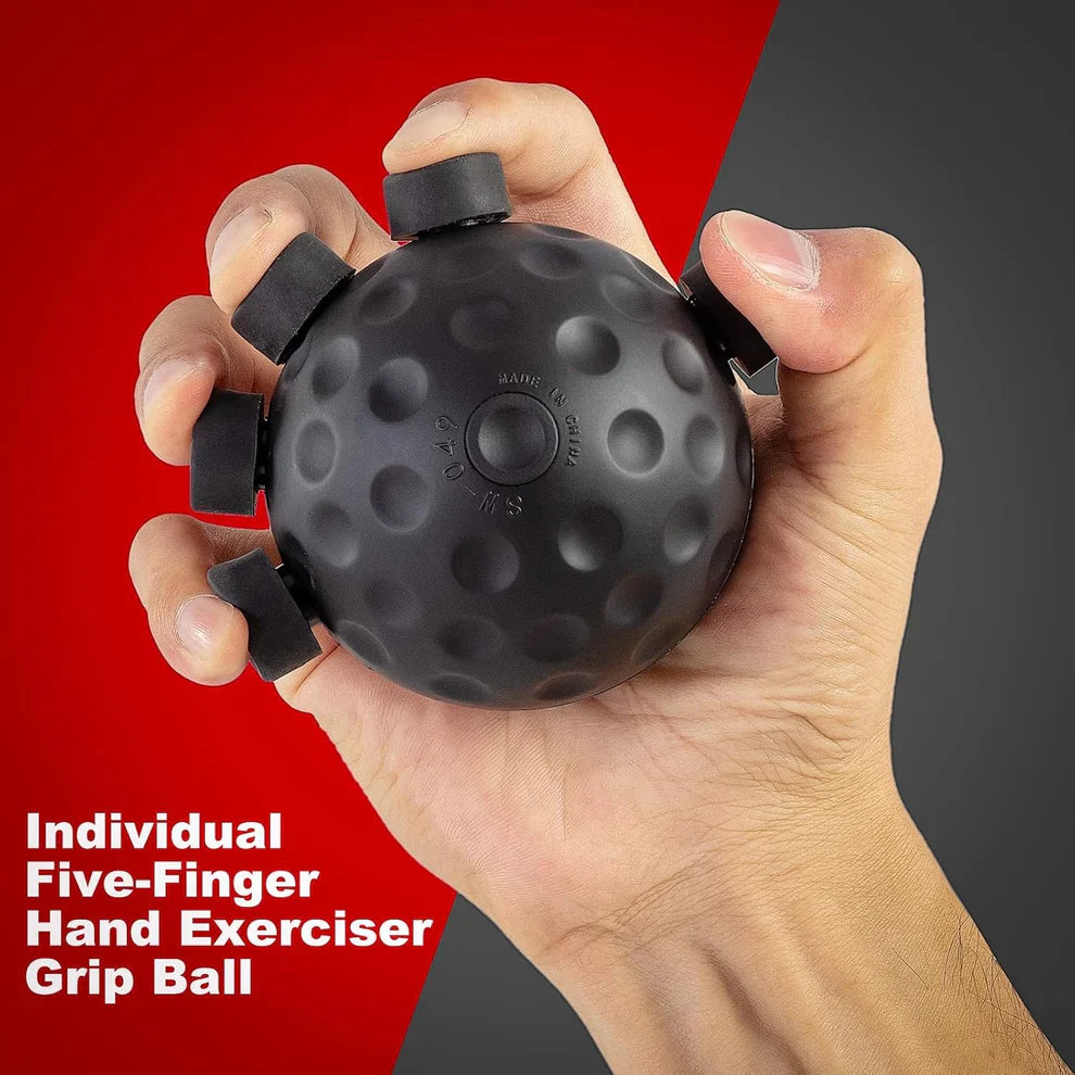 Ultimate Finger Hand Strengthener Grip - Adjustable Resistance Hand Ball