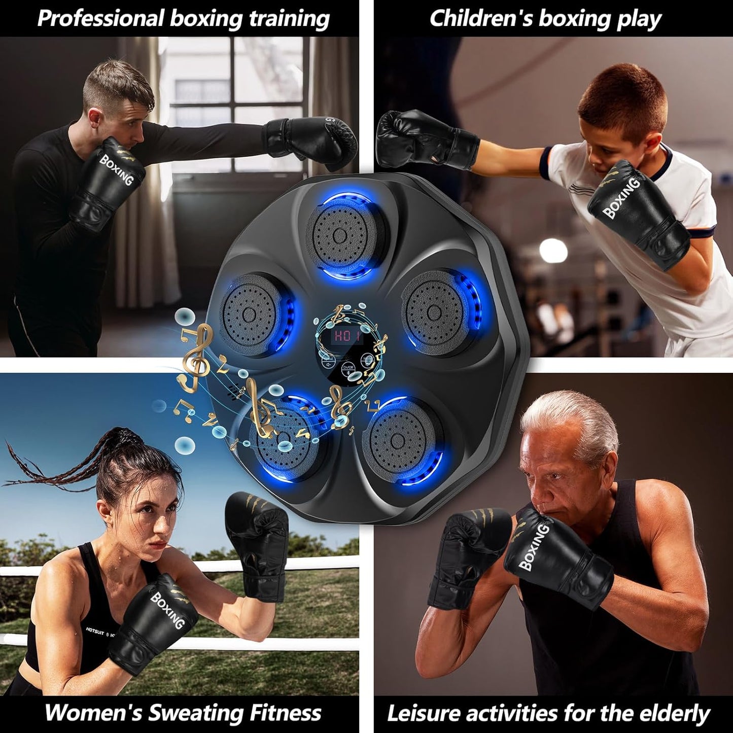 The Ultimate Boxing Machine Smart Bluetooth Boxing Machine Trainer with Boxing Gloves