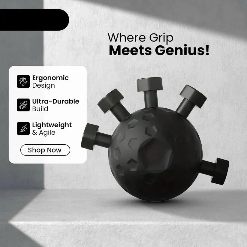 Ultimate Finger Hand Strengthener Grip - Adjustable Resistance Hand Ball