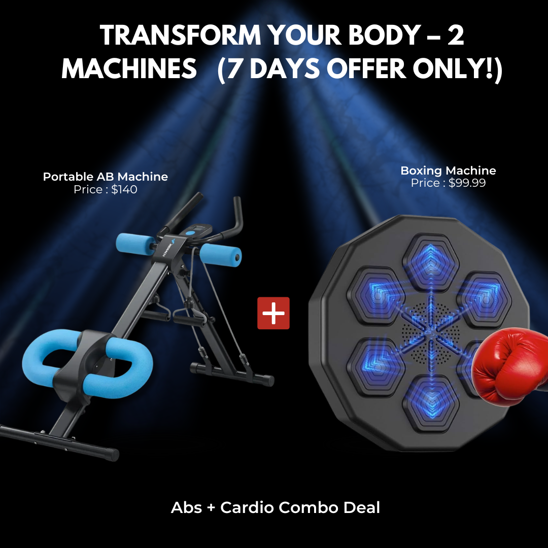 2-in-1 Home Gym Combo - Core & Cardio | Total Body Home Gym Bundle